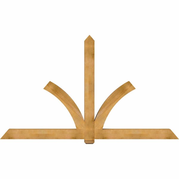 Ekena Millwork Redmond Rough Sawn Timber Gable Bracket, Western Red Cedar, 108"W x 63"H x 6"D x 6"F, 14/12 Pitch GBW108X63X0606RED00RWR - main